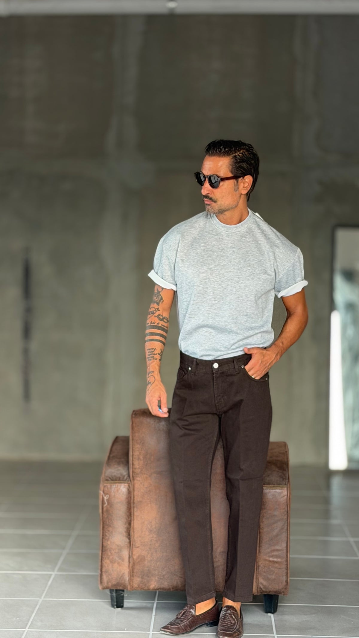 T SHIRT  GRIGIA OVER FIT