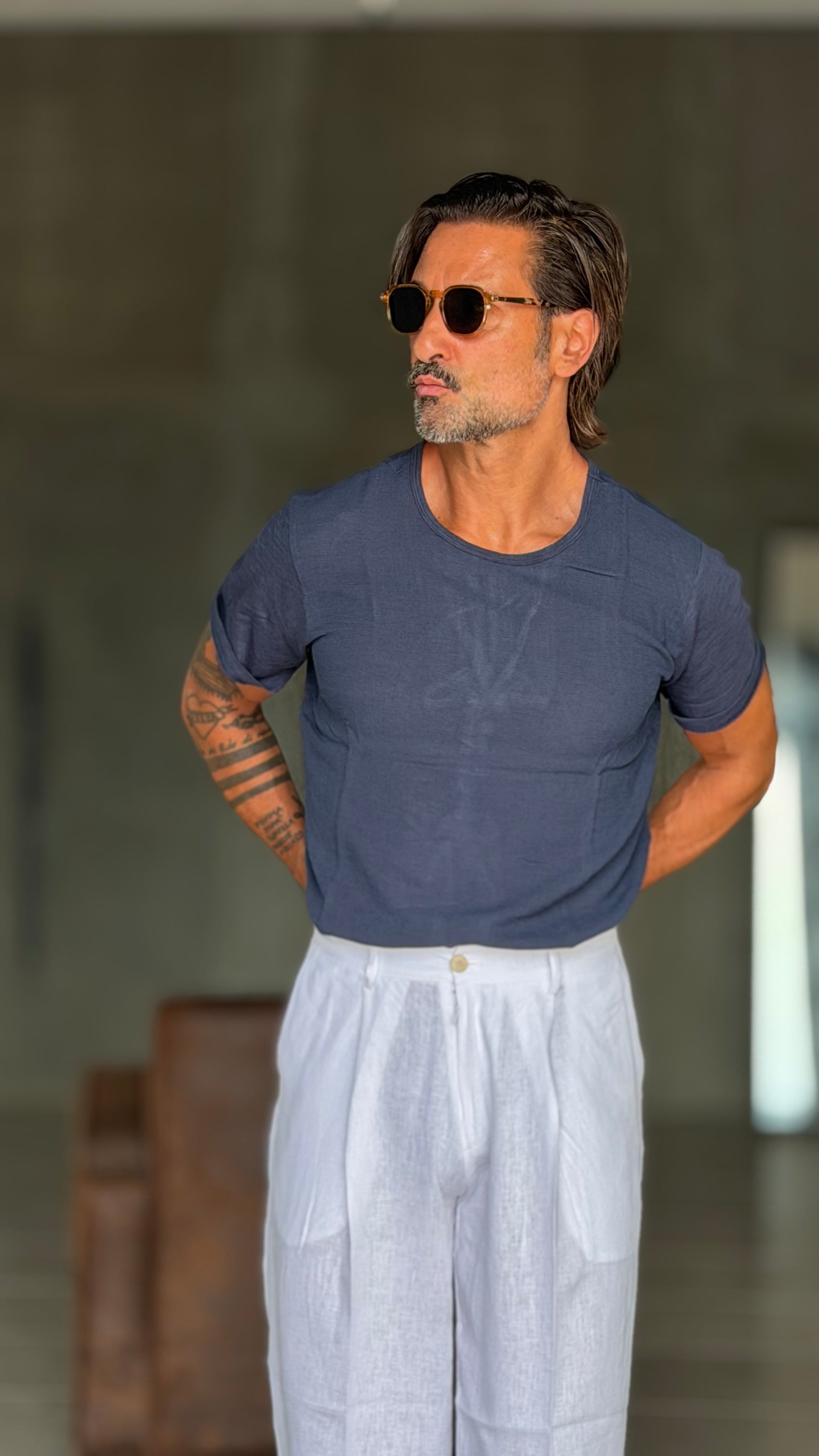 BOAT NECK T SHIRT