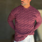 PULLOVER  COLOR VINO   TRECCIA ROTTURE RUGULAR