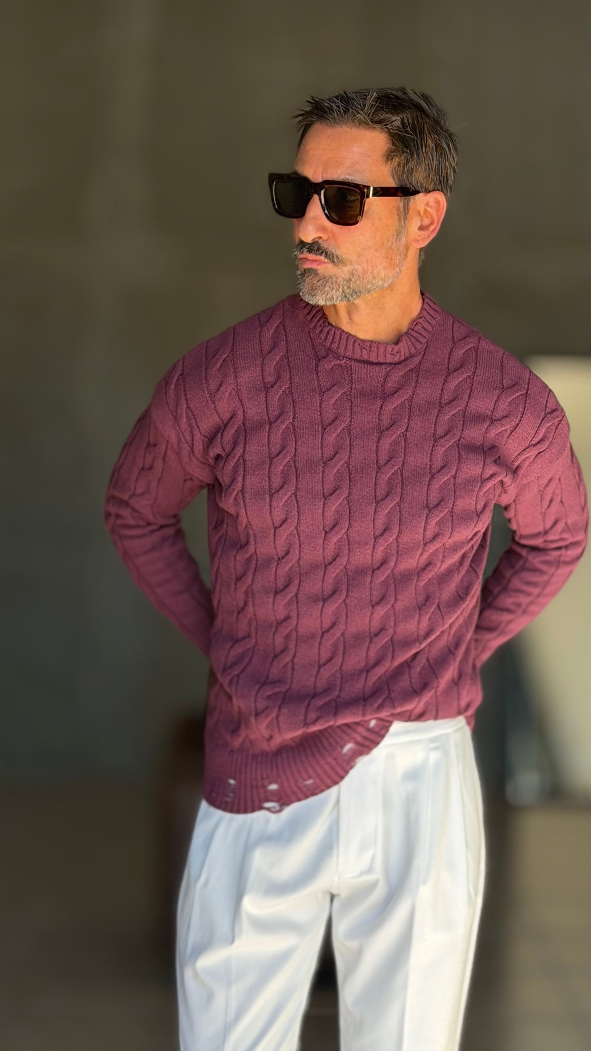 WHITE VISCOSE TROUSERS WITH REGULAR BOTTOM