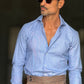 CAMICIA DEPOT CELESTE MICROFANTASIA DOPPIORITORTO