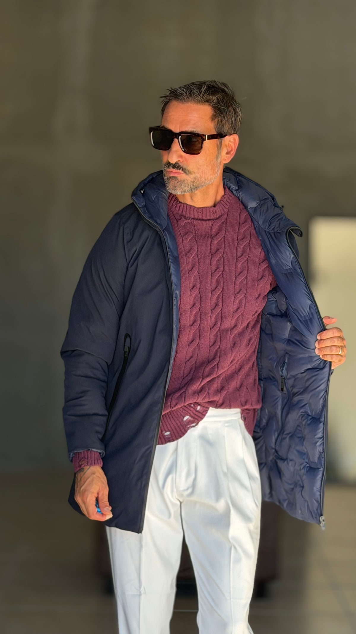 WHITE VISCOSE TROUSERS WITH REGULAR BOTTOM