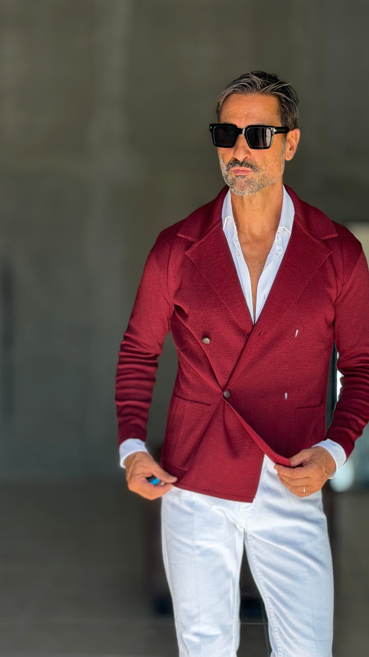 CARDIGAN VINO  DOPPIOPETTO