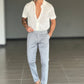 BLACK CHAIN ​​VISCOSE TROUSERS