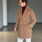 CAPPOTTO  CAMMELLO  DOPPIOPETTO  DOPPIATO LANA E MISTI BOTTONE METALLO