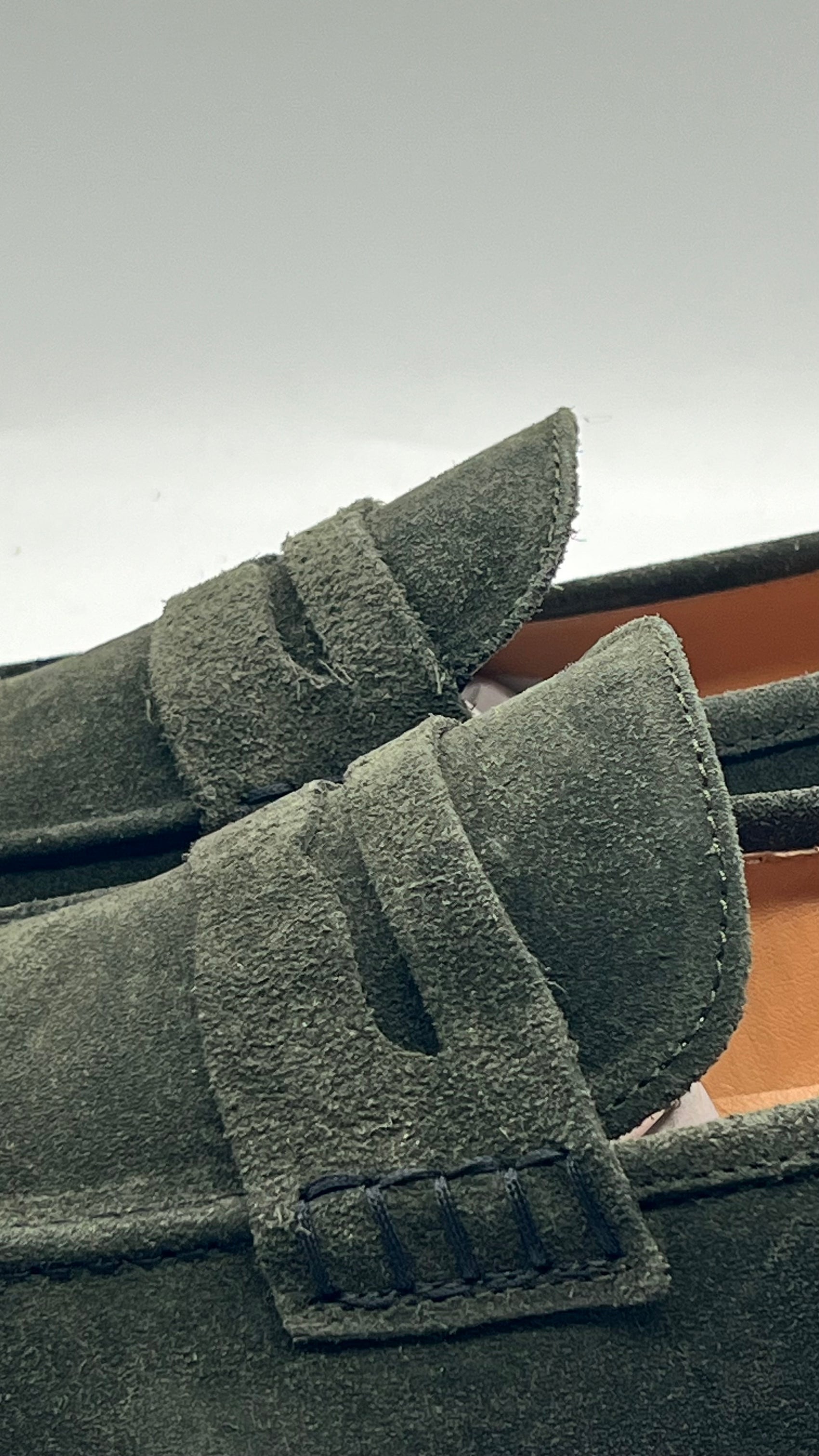 DOUBLE BUCKLE BLACK SUEDE LOAFERS