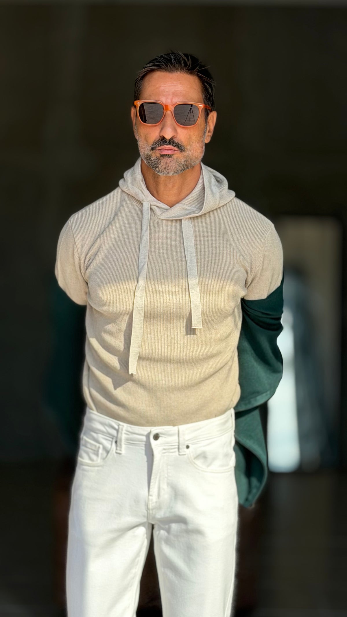 WHITE VISCOSE TROUSERS WITH REGULAR BOTTOM