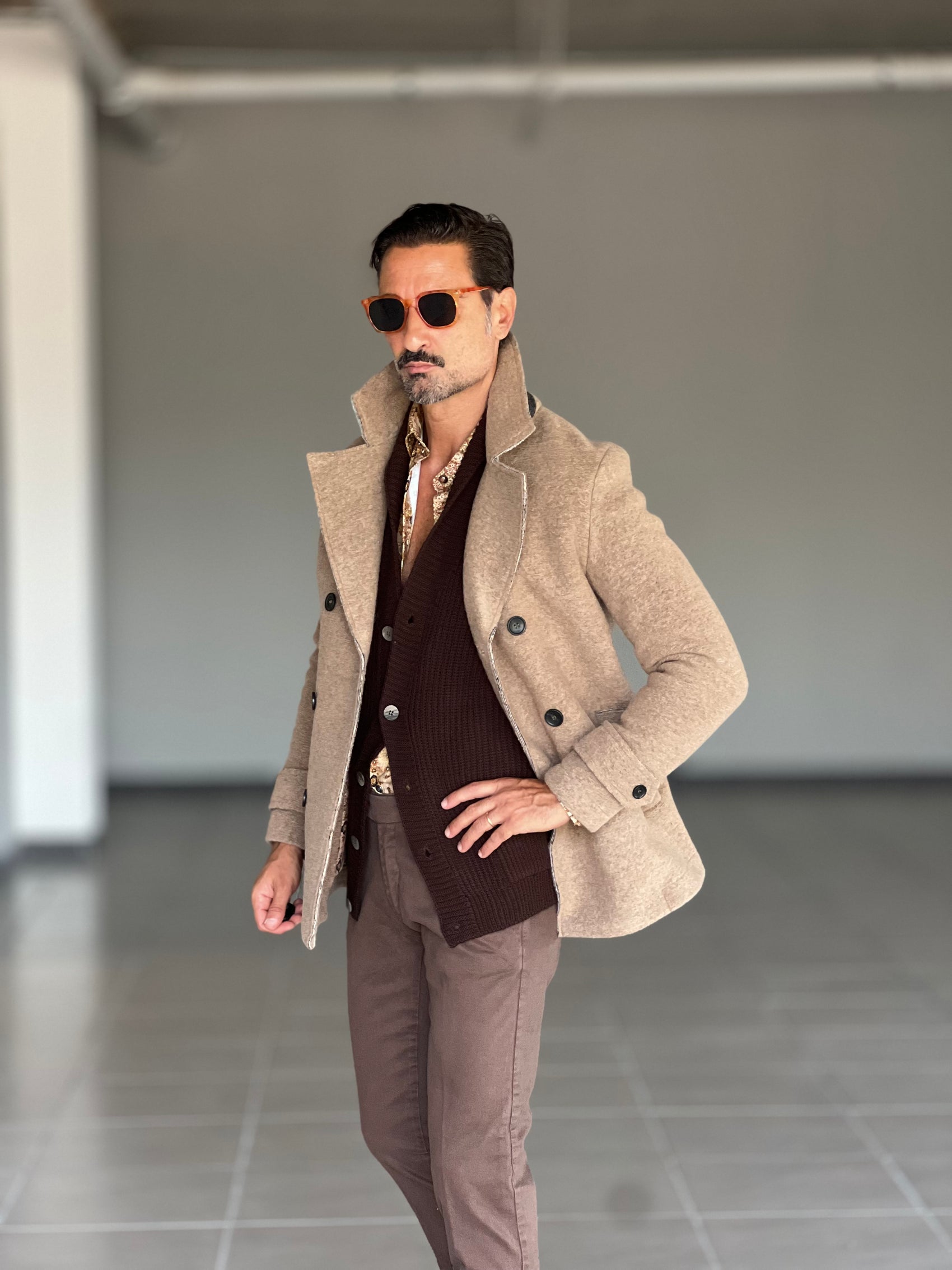 *CAPPOTTINO CAMMELLO LAVORAZIONE ALPACA TESSUTO LANA E MISTI KOON