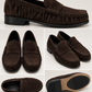 MOCASSINO MORO PELLE CAMOSCIO ARRICCIATO