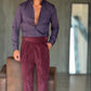 WHITE VISCOSE TROUSERS WITH REGULAR BOTTOM