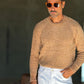 WHITE VISCOSE TROUSERS WITH REGULAR BOTTOM