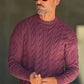 PULLOVER  COLOR VINO   TRECCIA ROTTURE RUGULAR