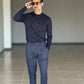 WHITE VISCOSE TROUSERS WITH REGULAR BOTTOM
