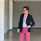 PANTALONE   BORDEAUX GESSATO PINCES. 0078