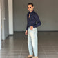 NEW.CAMICIA BLU    POPELINE DI COTONE STRECH