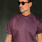 T SHIRT  COLOR VINO OVER FIT