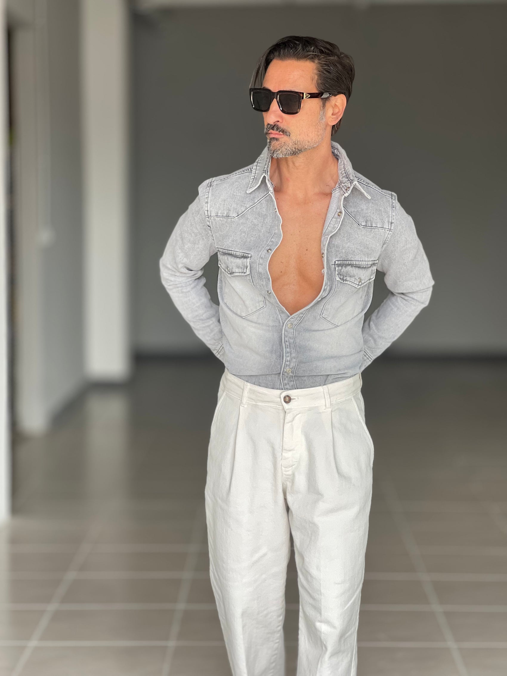 CAMICIA  DENIM LAVAGGIO UNO DELAVE' 103