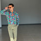 CAMICIA  DEPOT DISEGNO PAPPAGALLO COTONE DOPPIORITORTO