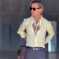 CAMICIA GIALLA LIMONE   LINO