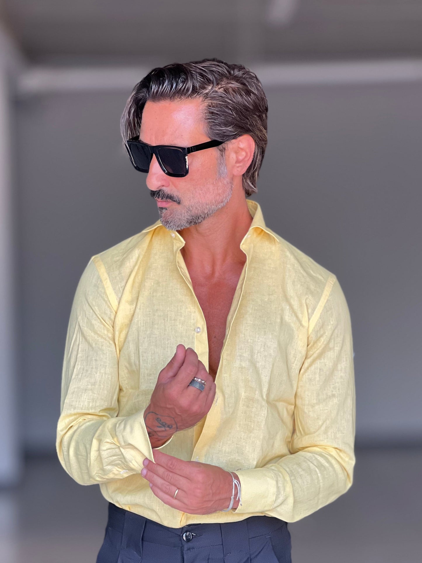CAMICIA  LIMONE  100%LINO