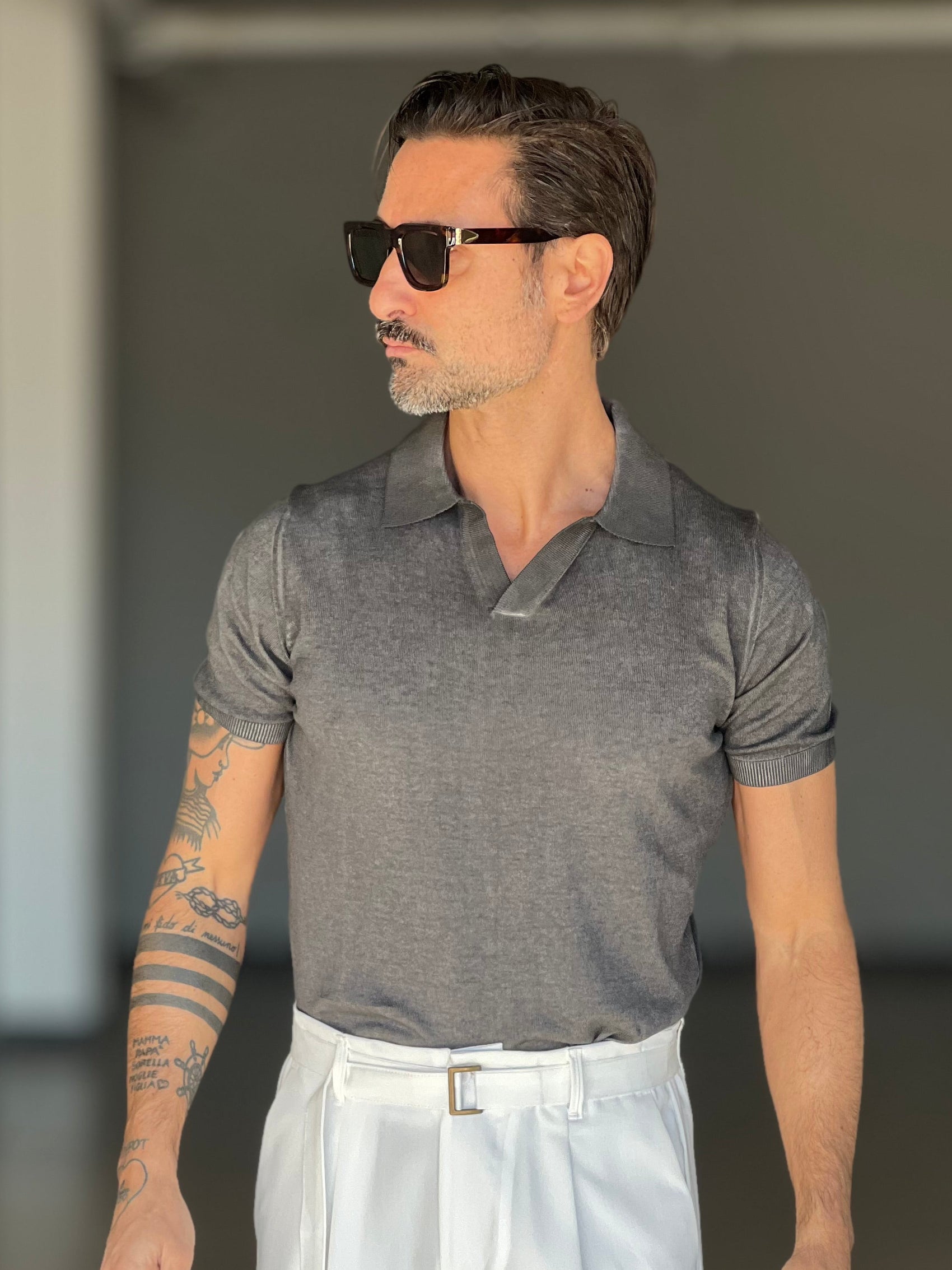 POLO XAGON GRIGIA  DELAVE' COTONE