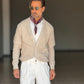 CARDIGAN AVORIO  DERBY COTONE OVER FIT