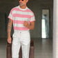 WHITE VISCOSE TROUSERS WITH REGULAR BOTTOM