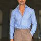 CAMICIA DEPOT CELESTE MICROFANTASIA DOPPIORITORTO
