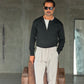 WHITE VISCOSE TROUSERS WITH REGULAR BOTTOM