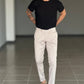 BLACK CHAIN ​​VISCOSE TROUSERS