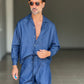 °COORDINATO DENIM OVER FIT LAVAGGIO MEDIO