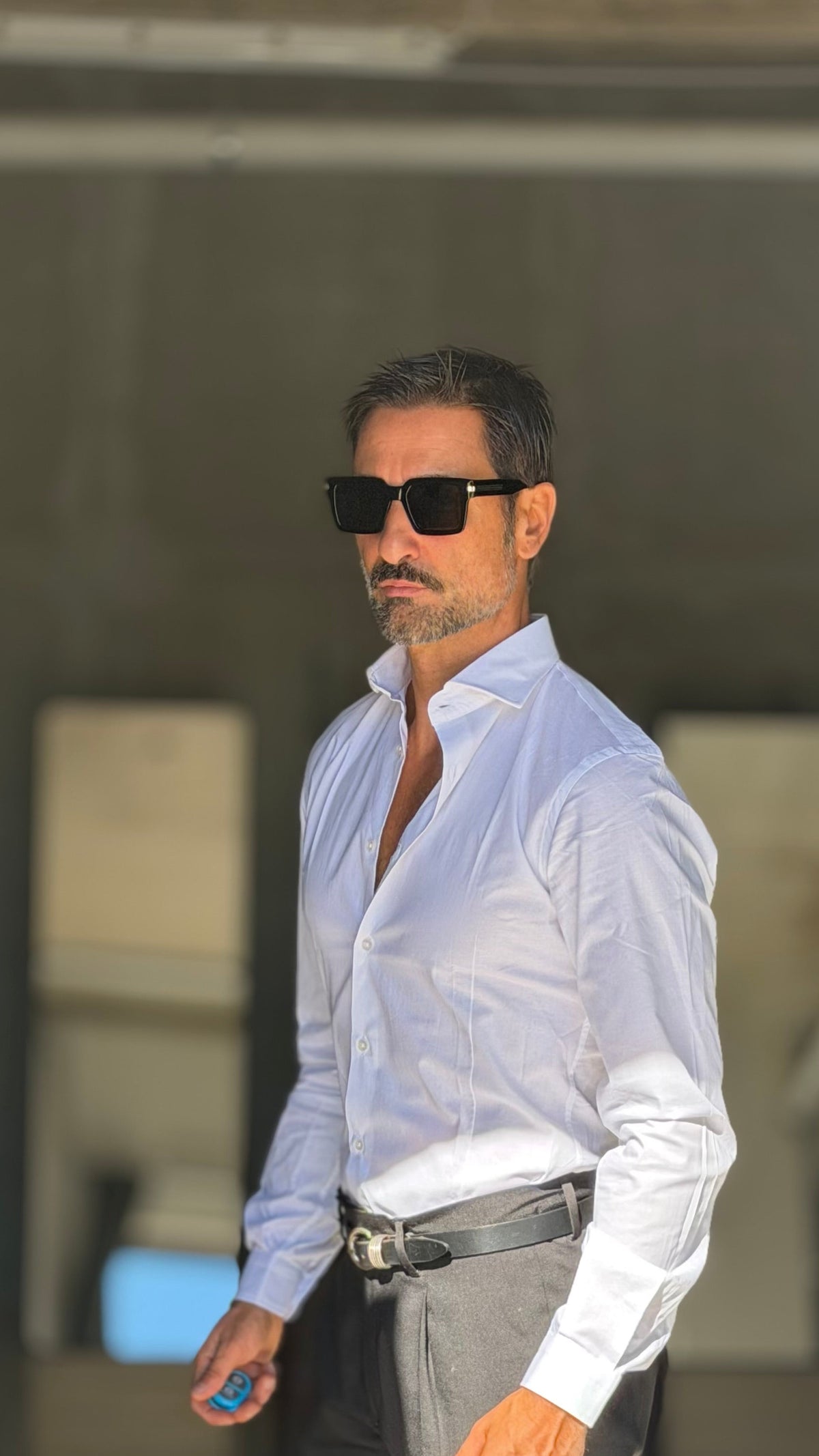 CAMICIA BIANCA  STRETCH POPELINE DI COTONE SLIMFIT