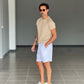 MAGLIA FELPA BEIGE  MEZZA MANICA