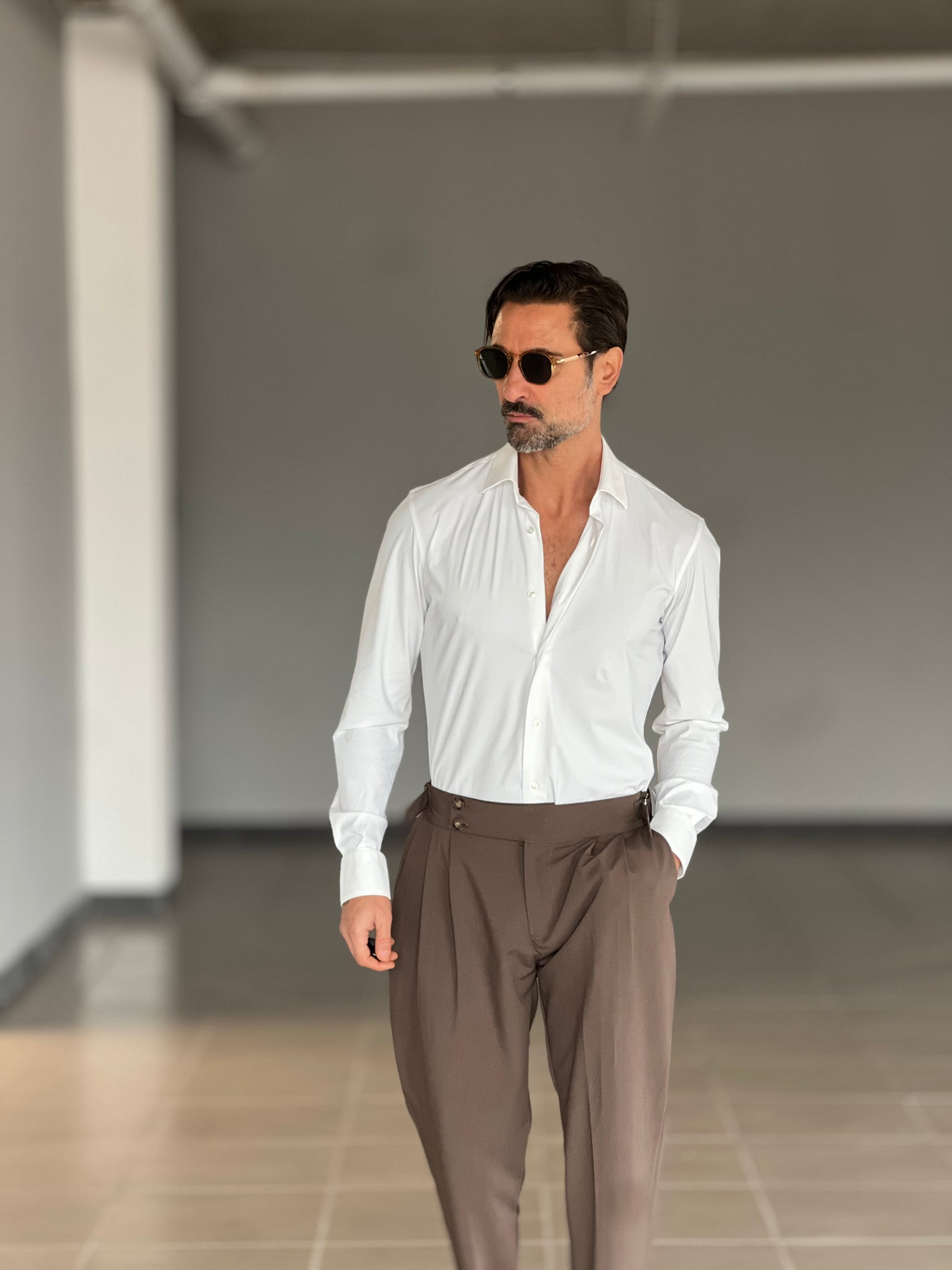 CAMICIA DEPOT BIANCA EFFETTO MAGLINA    COTONE DOPPIO RITORTO 004