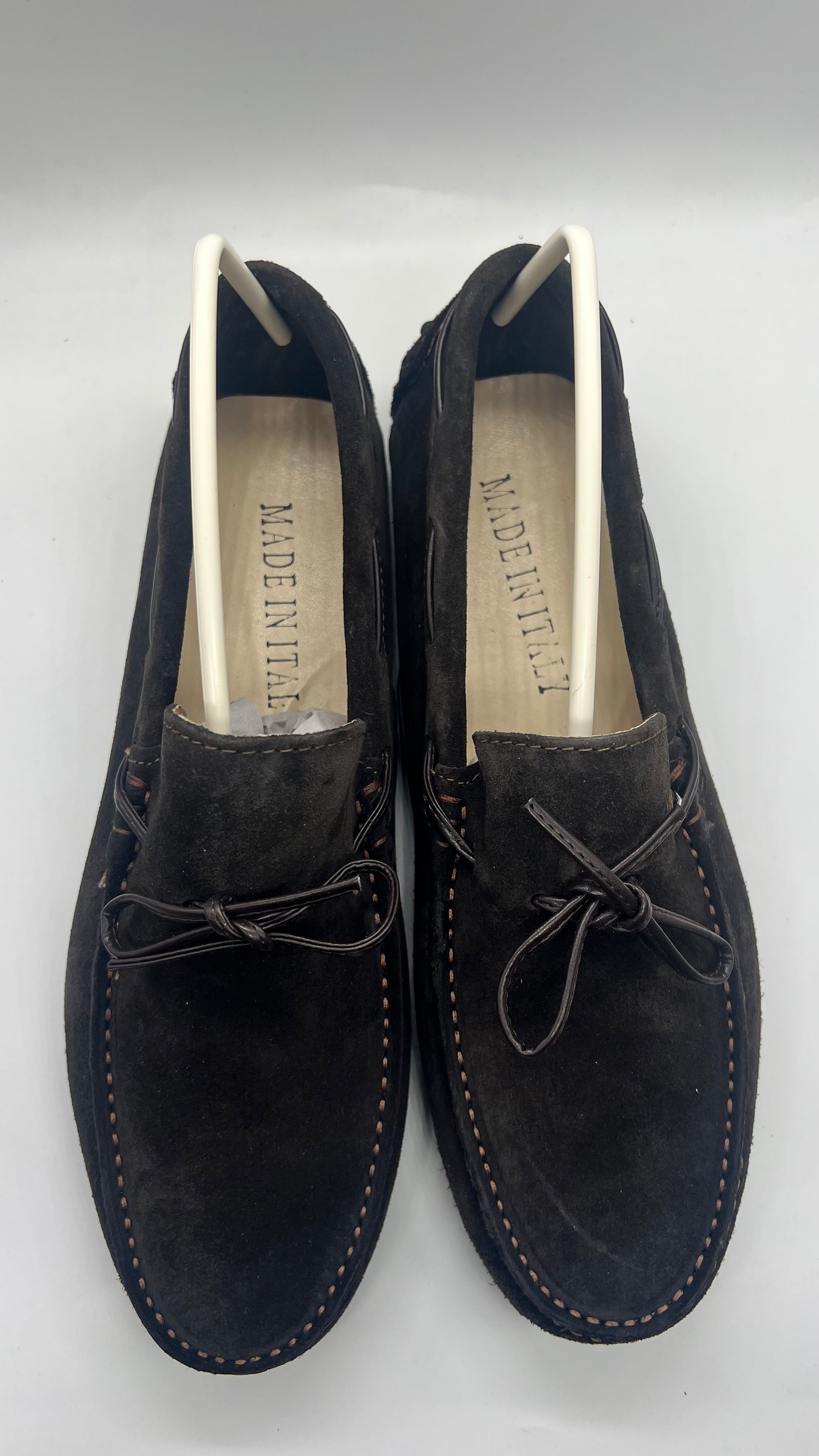 DOUBLE BUCKLE BLACK SUEDE LOAFERS