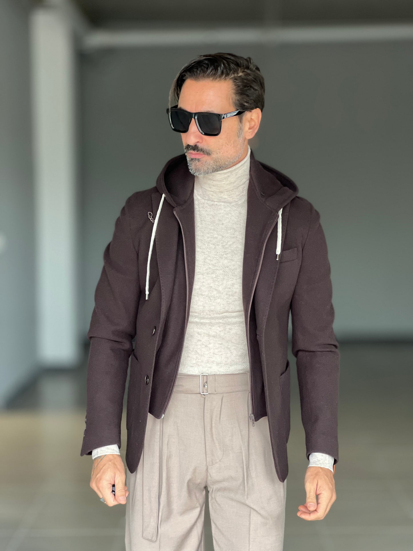 GIACCA PANNO MORO  INTERNO FELPA ESTRIBILE