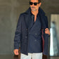 BLUE HIGH NECK COAT