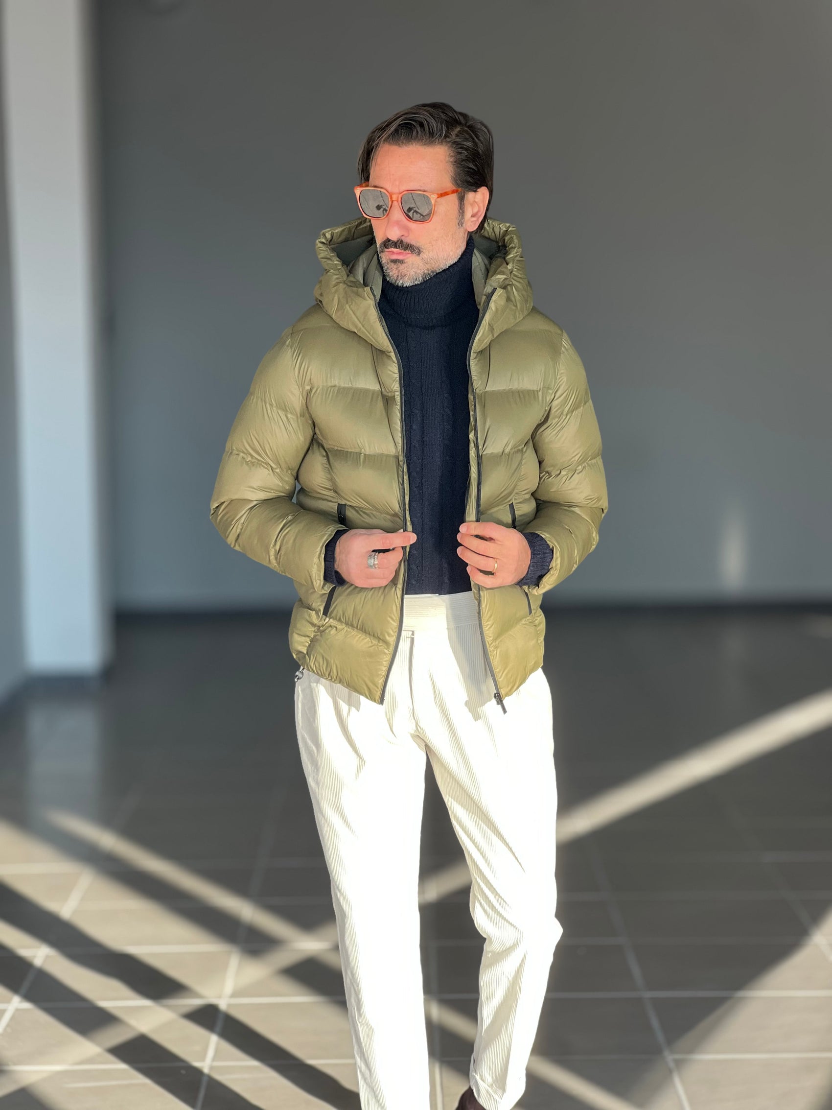 COLLO ALTO TRECCIA BLU  VISCOSA TELAMIRA