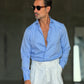 WHITE VISCOSE TROUSERS WITH REGULAR BOTTOM
