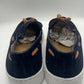 *MOCASSINO BLU  CAMOSCIO FONDO BARCA NAPPINA CUOIO