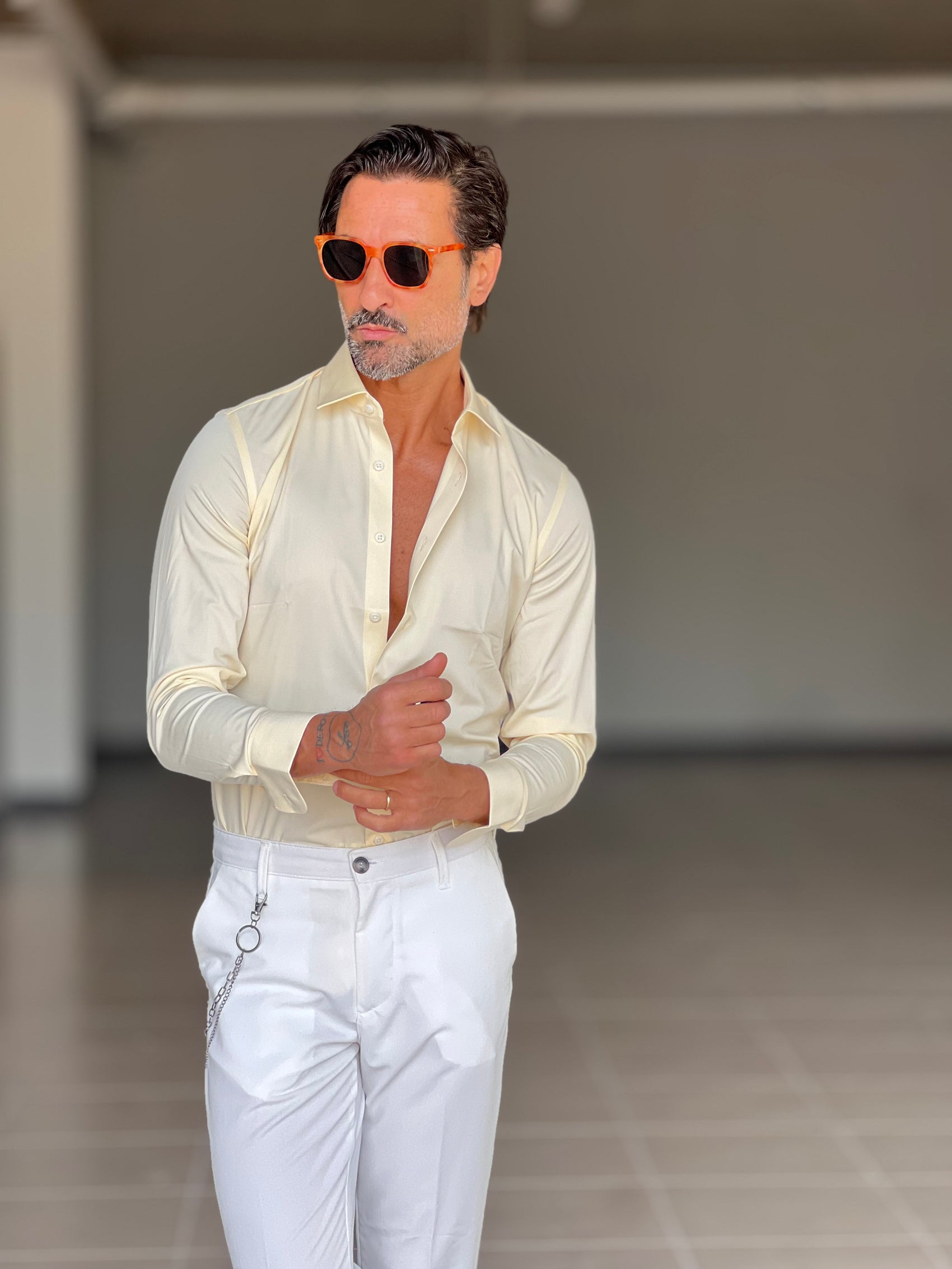 CAMICIA LIMONE EFFETTO MAGLINA TELAMIRA