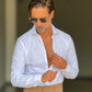 CAMICIA  BIANCA LINO E MISTI COLLO ITALIANO 558