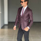GIACCA COLOR VINO FIAMMATA MISTO LANA