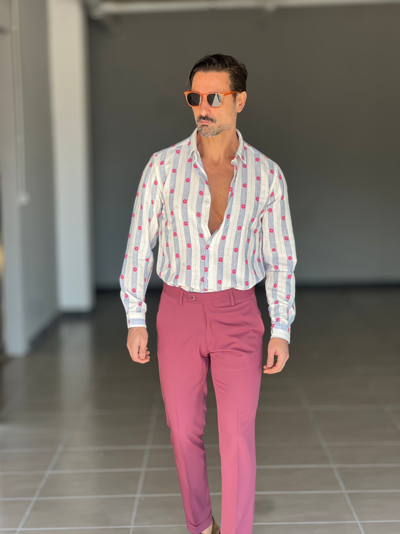 CAMICIA  FANTASIA KOREA IN COTONE RICAMATA 003