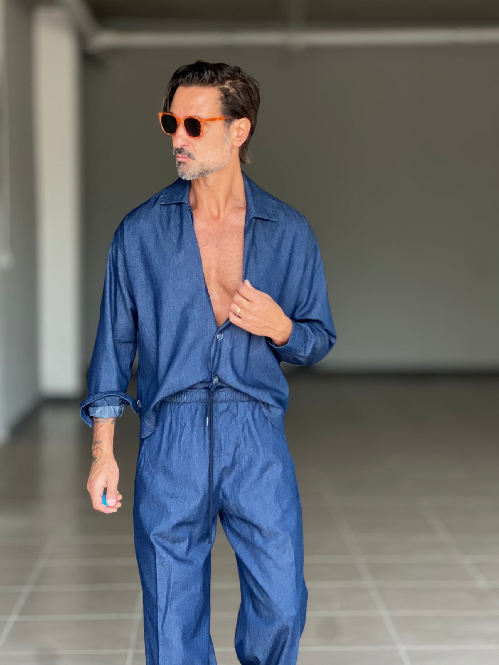°COORDINATO DENIM OVER FIT LAVAGGIO MEDIO