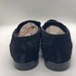 DOUBLE BUCKLE BLACK SUEDE LOAFERS