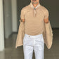 BLUE HIGH NECK COAT