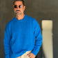 PULLOVER TURCHESE CROP MISTO LANA EFFETTO SHETTLAND