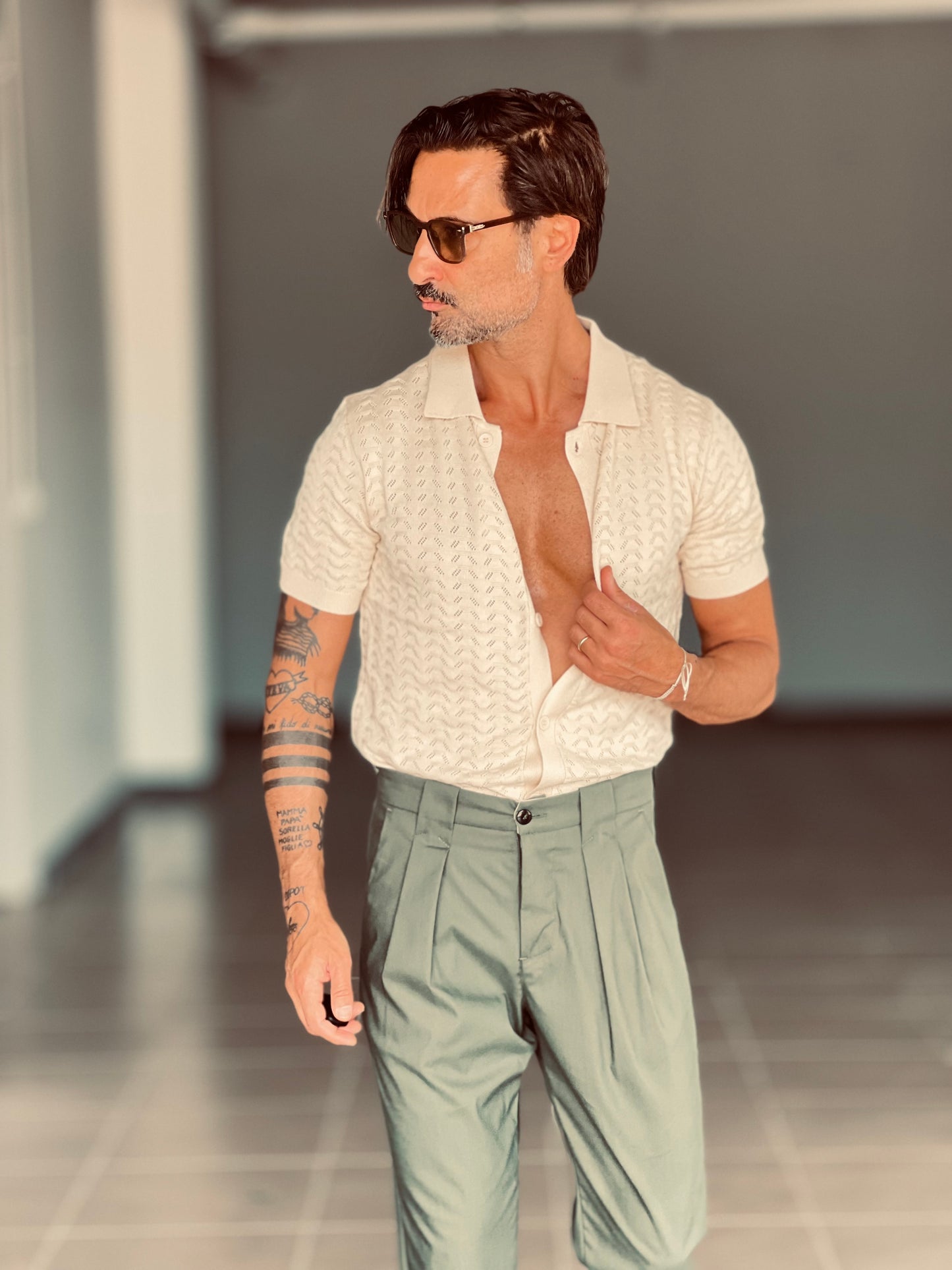 POLO CAMICIA BURRO  COTONE OPERATO