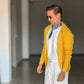 CARDIGAN GIALLO DERBY COTONE OVER FIT